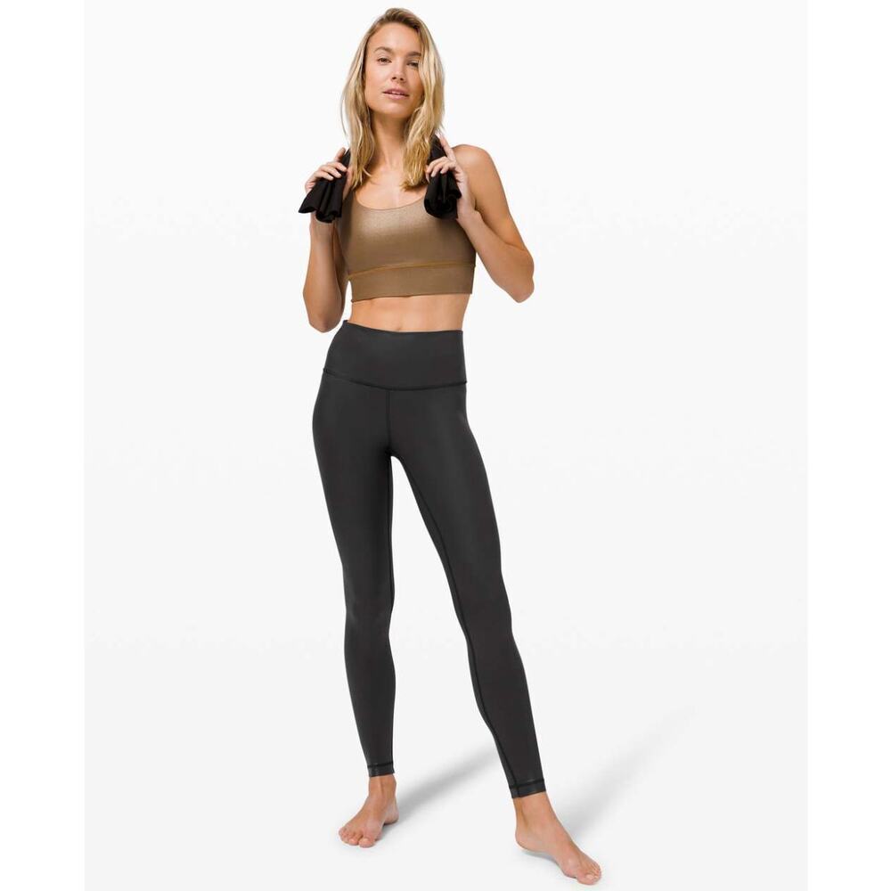 Lululemon Wunder Under High-Rise Tight 28" Matte Black Foil Size 4 comfort
